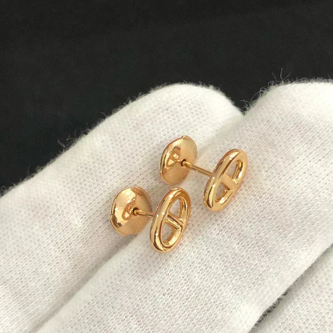 [LUXORA]CHAINE SMALL EARRINGS GOLD AND SILVER