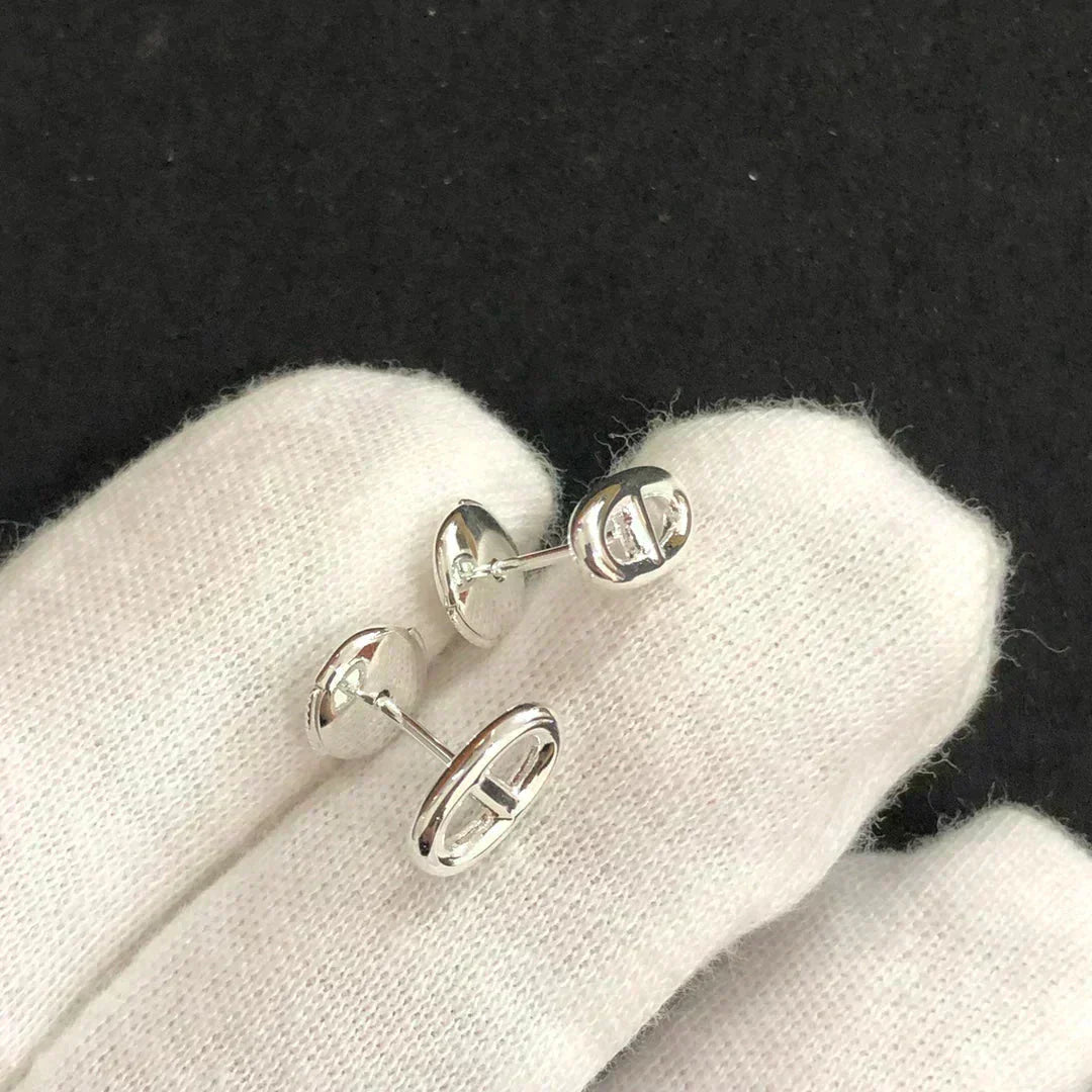 [LUXORA]CHAINE SMALL EARRINGS GOLD AND SILVER