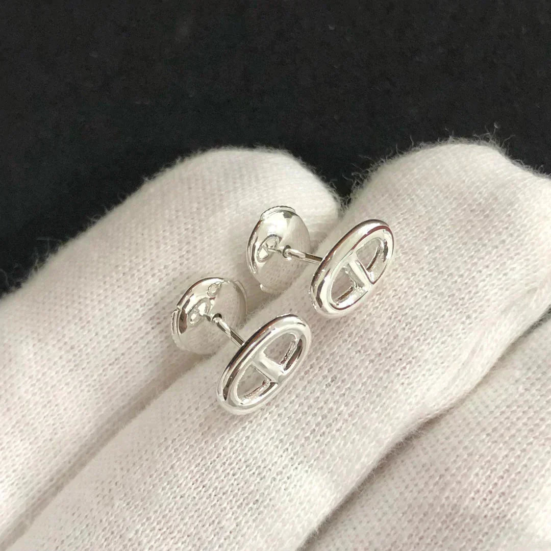 [LUXORA]CHAINE SMALL EARRINGS GOLD AND SILVER