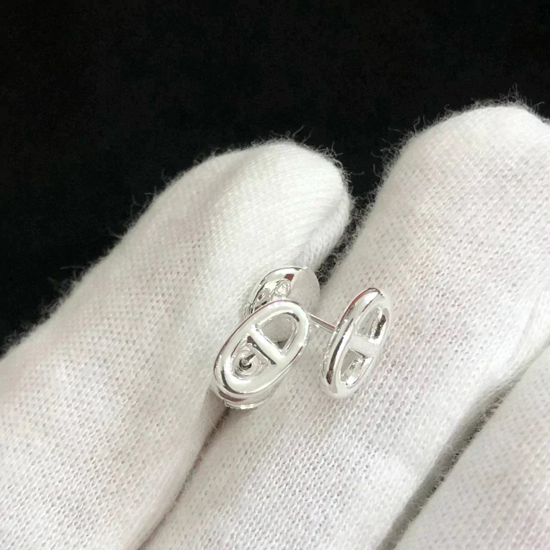 [LUXORA]CHAINE SMALL EARRINGS GOLD AND SILVER