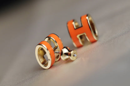 [LUXORA]MINI POP H EARRINGS ORANGE