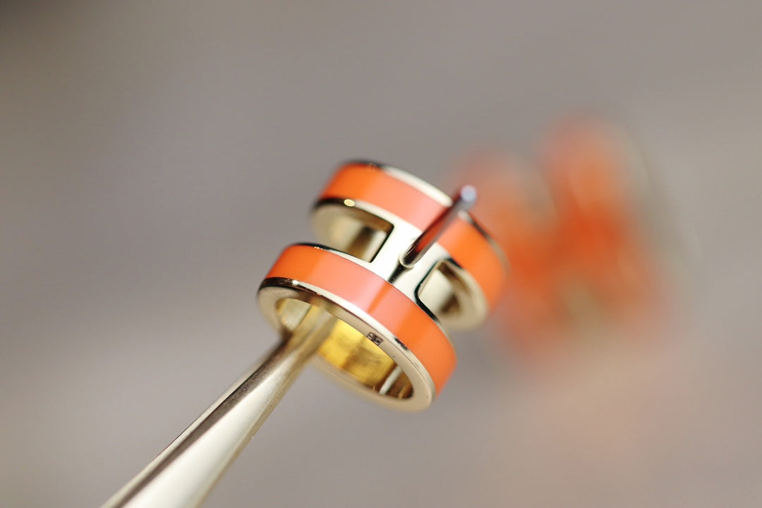 [LUXORA]MINI POP H EARRINGS ORANGE