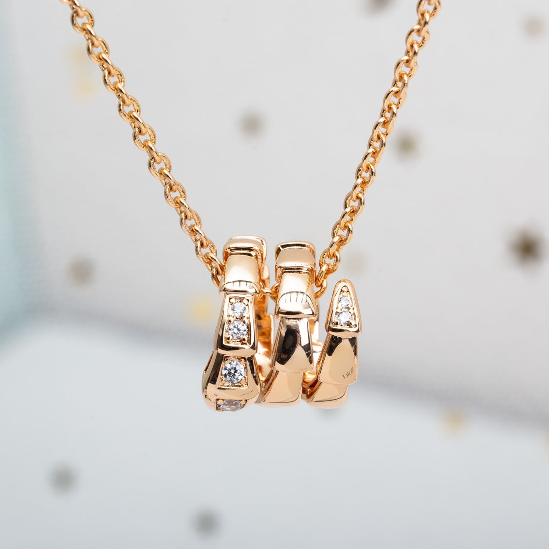 [LUXORA]SERPENTI PINK GOLD NECKLACE DIAMOND