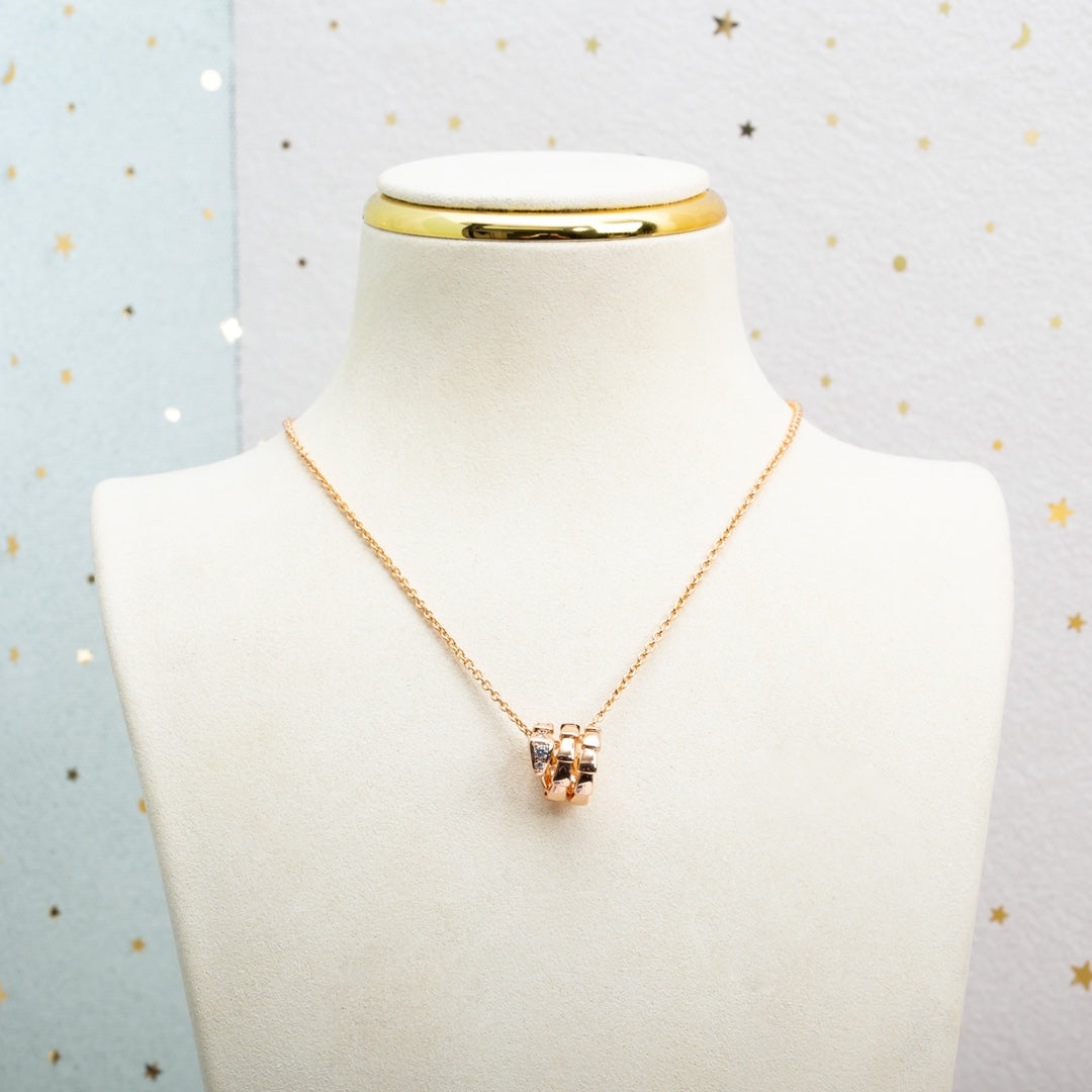[LUXORA]SERPENTI PINK GOLD NECKLACE DIAMOND