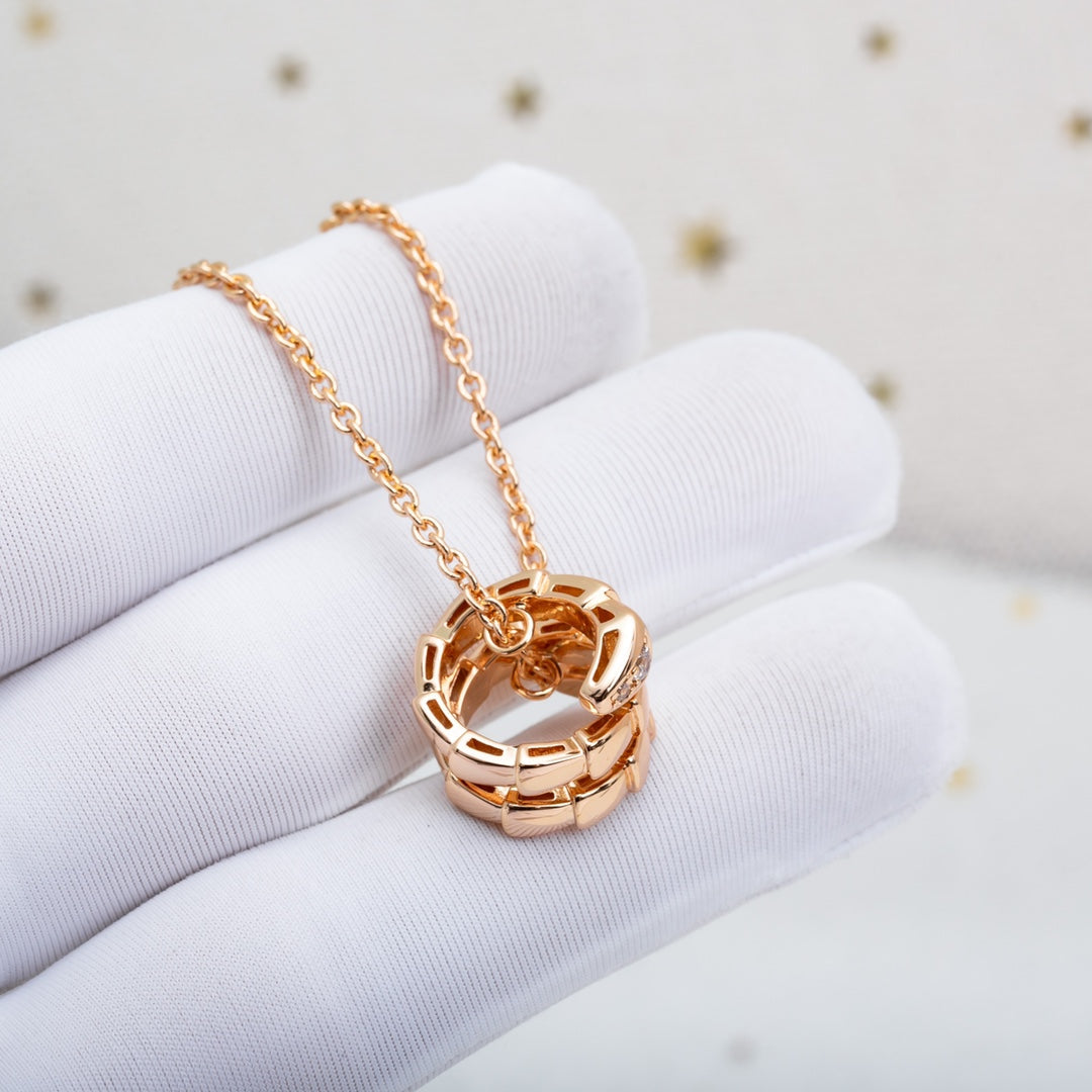 [LUXORA]SERPENTI PINK GOLD NECKLACE DIAMOND