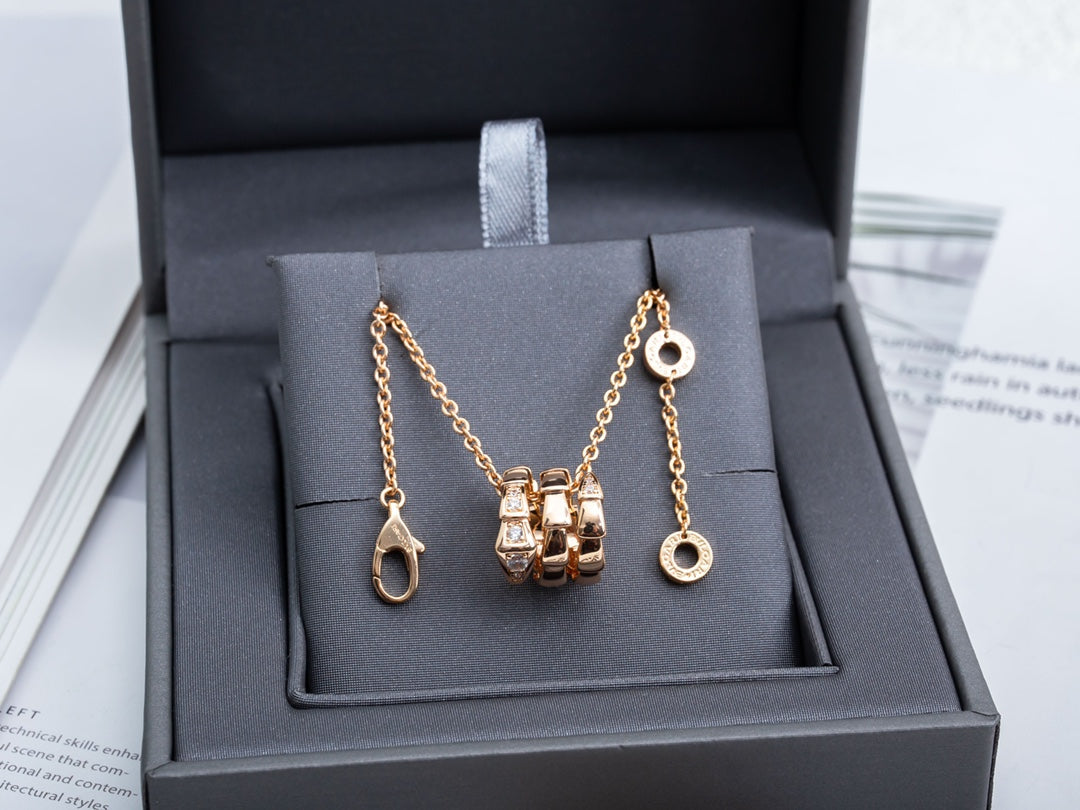 [LUXORA]SERPENTI PINK GOLD NECKLACE DIAMOND