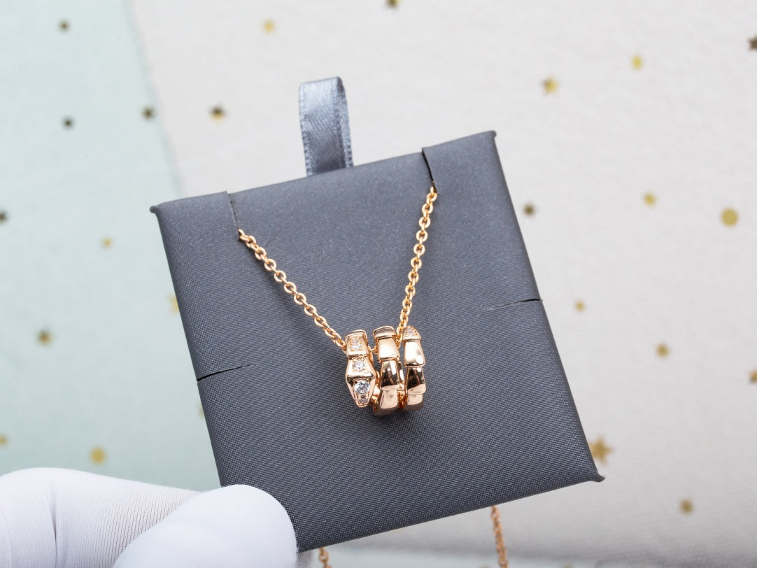 [LUXORA]SERPENTI PINK GOLD NECKLACE DIAMOND