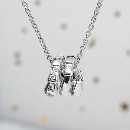 [LUXORA]SERPENTI SILVER NECKLACE DIAMOND