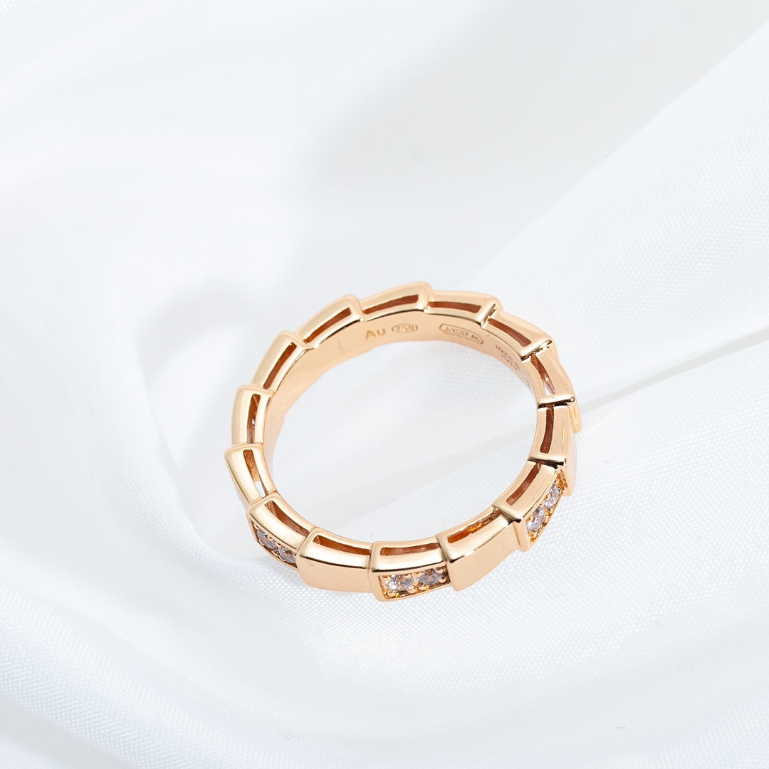 [LUXORA]SERPENTI RING PINK GOLD  3MM