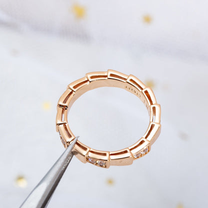 [LUXORA]SERPENTI RING PINK GOLD  3MM
