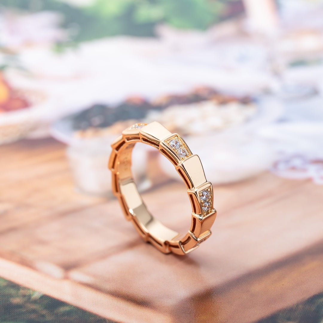 [LUXORA]SERPENTI RING PINK GOLD  3MM
