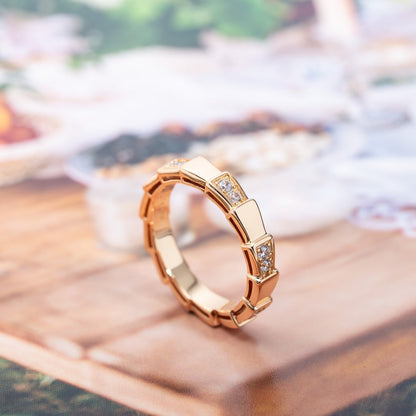 [LUXORA]SERPENTI RING PINK GOLD  3MM