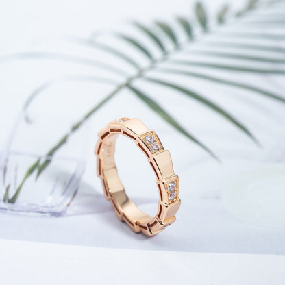 [LUXORA]SERPENTI RING PINK GOLD  3MM