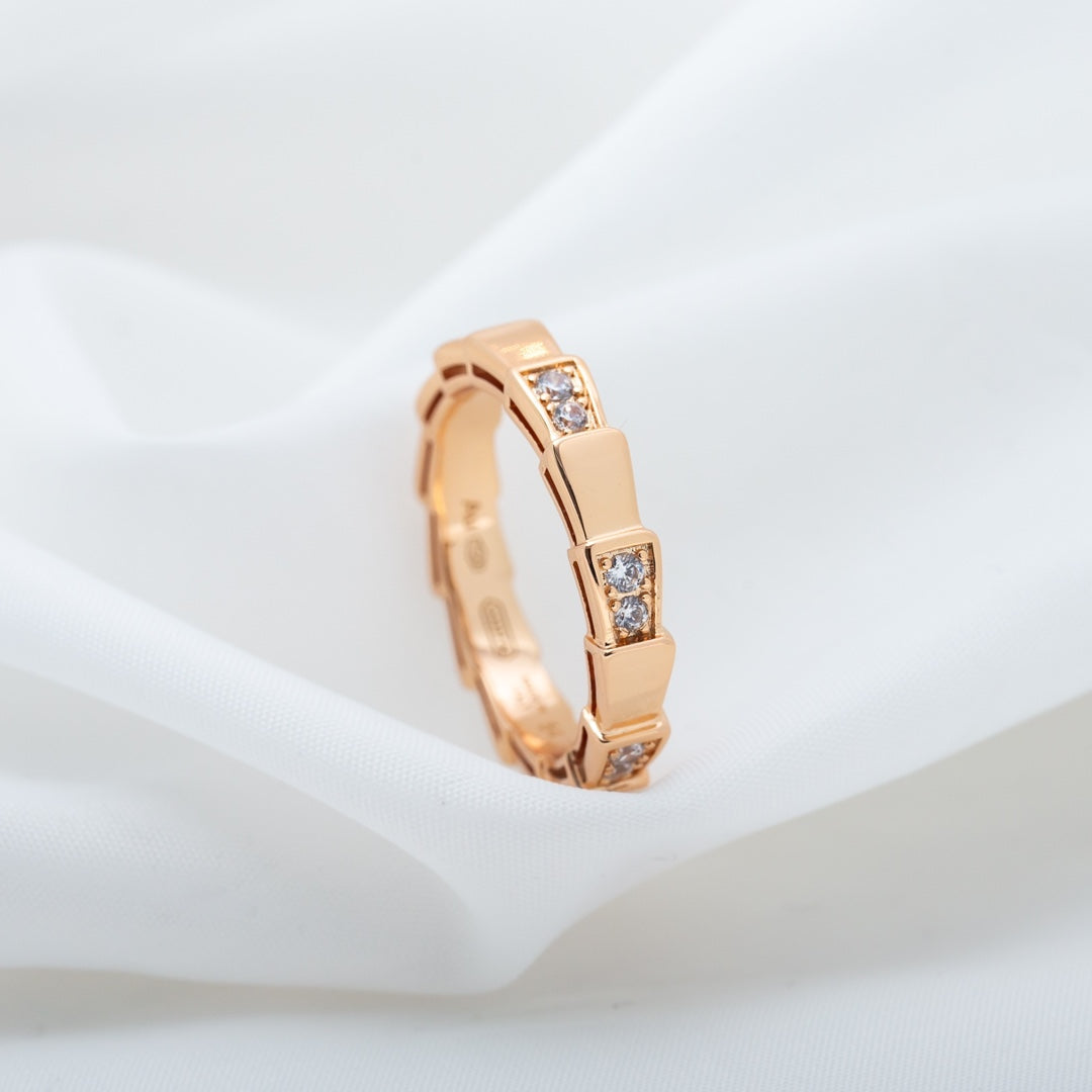[LUXORA]SERPENTI RING PINK GOLD  3MM
