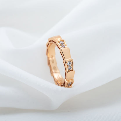 [LUXORA]SERPENTI RING PINK GOLD  3MM