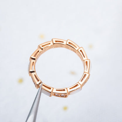 [LUXORA]SERPENTI RING PINK GOLD DIAMOND MOP 3MM