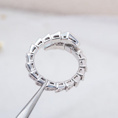 [LUXORA]SERPENTI RING SILVER DIAMOND PAVED 4MM