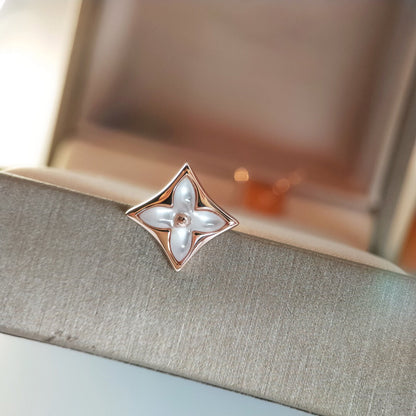 [LUXORA]STAR MOP PINK GOLD EARRINGS