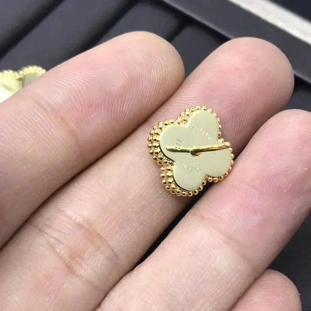 [LUXORA]CLOVER MINI 9.5MM LASER EARRINGS