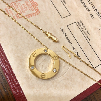 [LUXORA]LOVE NECKLACE 16MM 3 DIAMONDS
