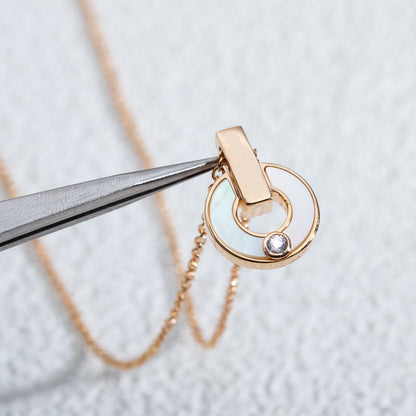 [LUXORA]GARI NECKLACE PINK GOLD MOP