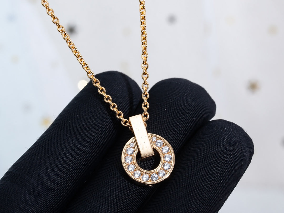 [LUXORA]GARI NECKLACE PINK GOLD DIAMOND