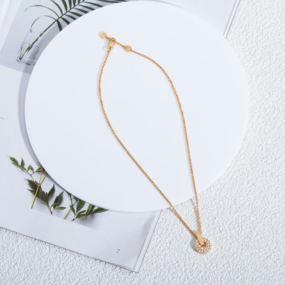 [LUXORA]GARI NECKLACE PINK GOLD DIAMOND