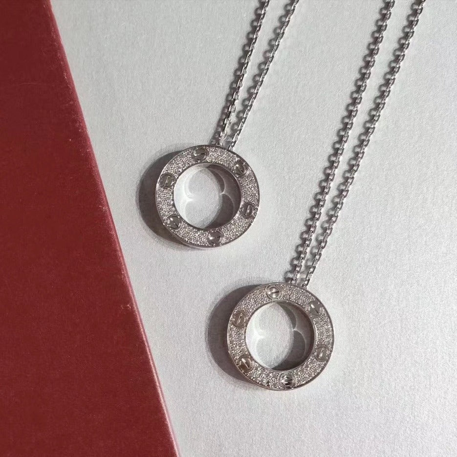 [LUXORA]LOVE NECKLACE ADJUSTABLE SILVER