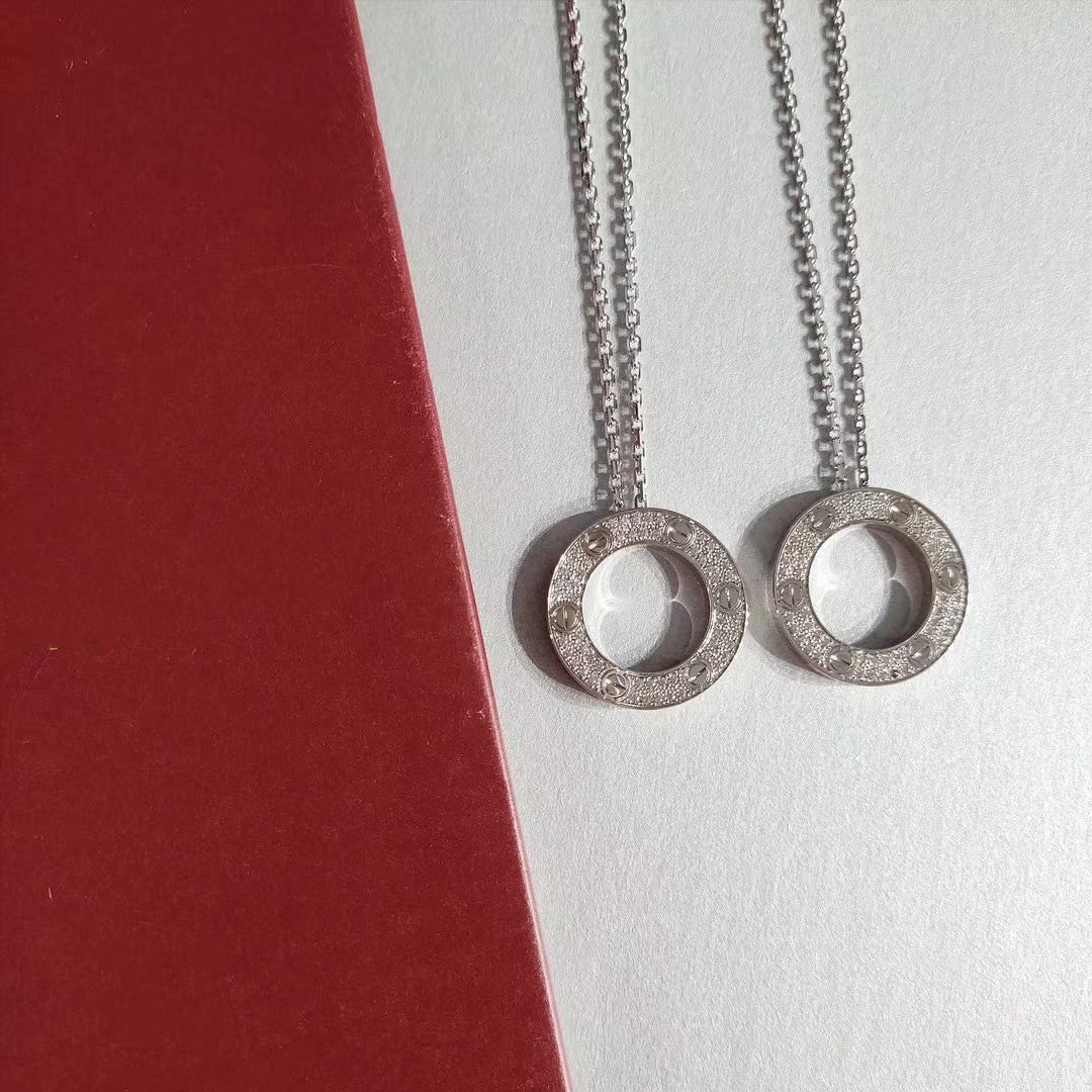 [LUXORA]LOVE NECKLACE ADJUSTABLE SILVER
