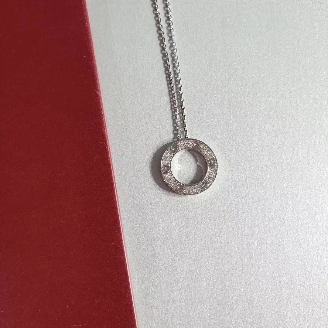 [LUXORA]LOVE NECKLACE ADJUSTABLE SILVER