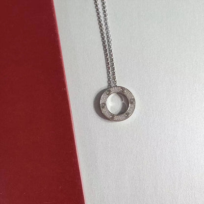 [LUXORA]LOVE NECKLACE ADJUSTABLE SILVER