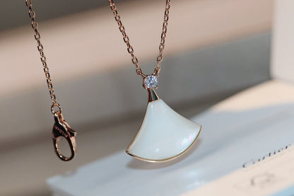 [LUXORA]DREAM NECKLACE WHITE MOP PINK GOLD 1 DIAMOND