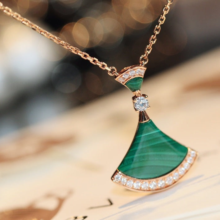 [LUXORA]DREAM NECKLACE MALACHITE DIAMOND