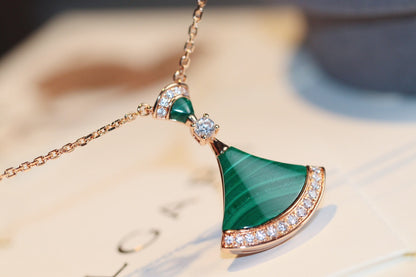 [LUXORA]DREAM NECKLACE MALACHITE DIAMOND