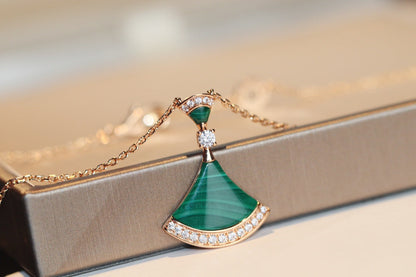 [LUXORA]DREAM NECKLACE MALACHITE DIAMOND