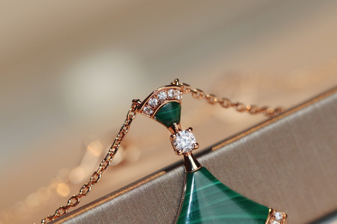 [LUXORA]DREAM NECKLACE MALACHITE DIAMOND