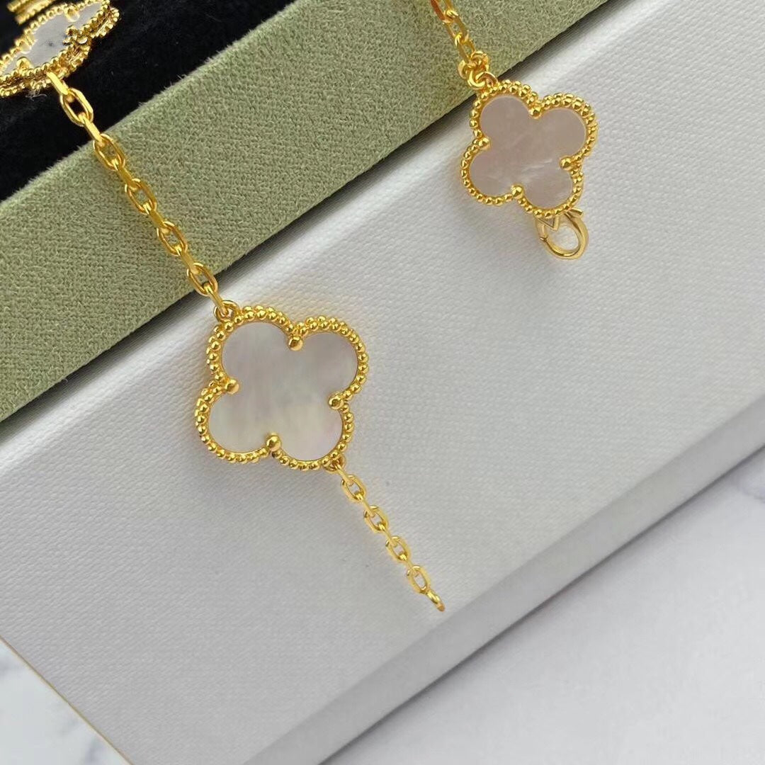 [LUXORA]MAGIC CLOVER MOP GOLD BRACELET 5 MOTIFS