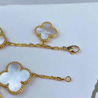 [LUXORA]MAGIC CLOVER MOP GOLD BRACELET 5 MOTIFS
