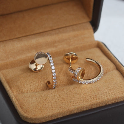 [LUXORA]JUSTE EARRINGS 12.75MM PINK GOLD DIAMOND