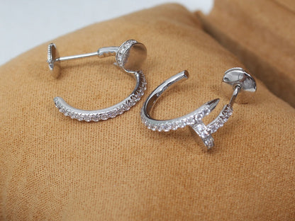 [LUXORA]JUSTE EARRINGS 12.75MM SILVER DIAMOND