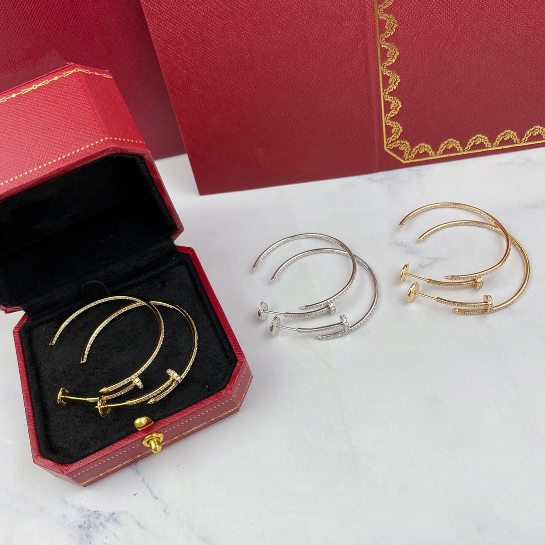 [LUXORA]JUSTE EARRINGS FULL DIAMONDS 1.8MM