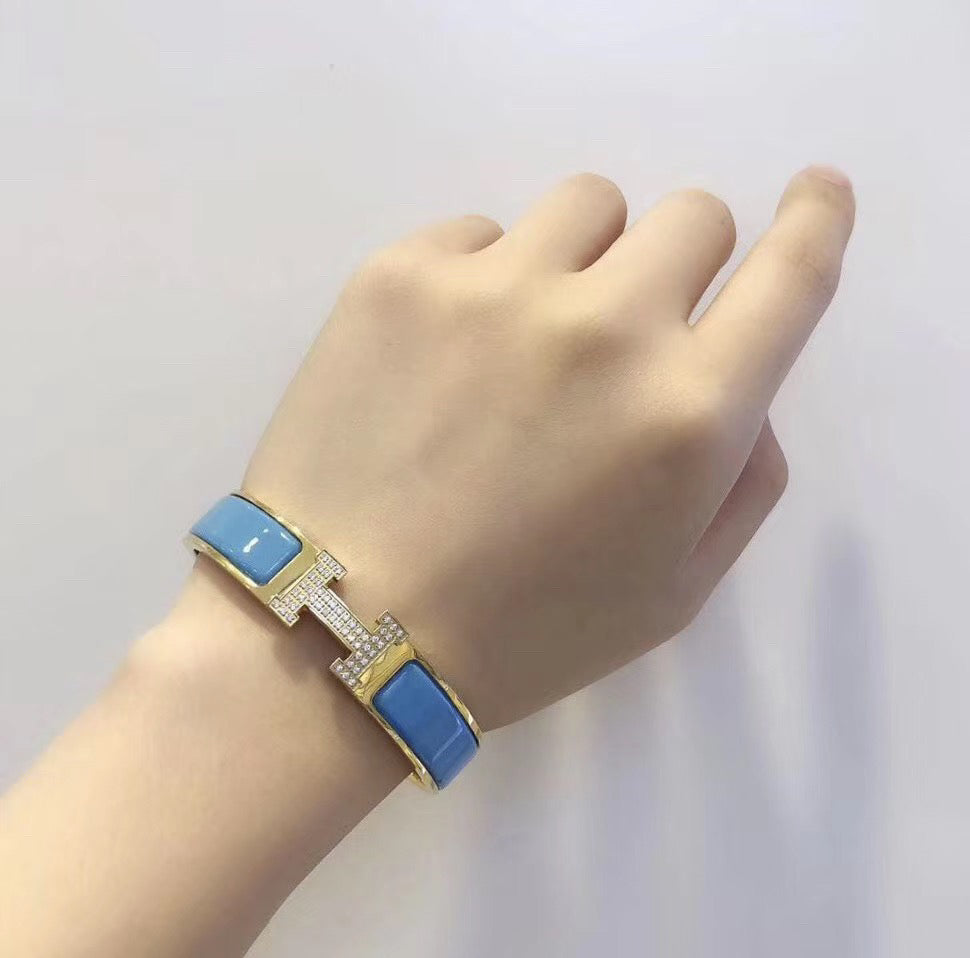[LUXORA]H CLOUD BLUE BRACELET GOLD DIAMOND