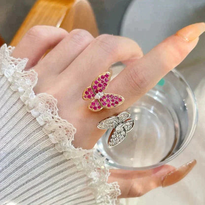 [LUXORA]TWIN BUTTERFLY DIAMOND RING