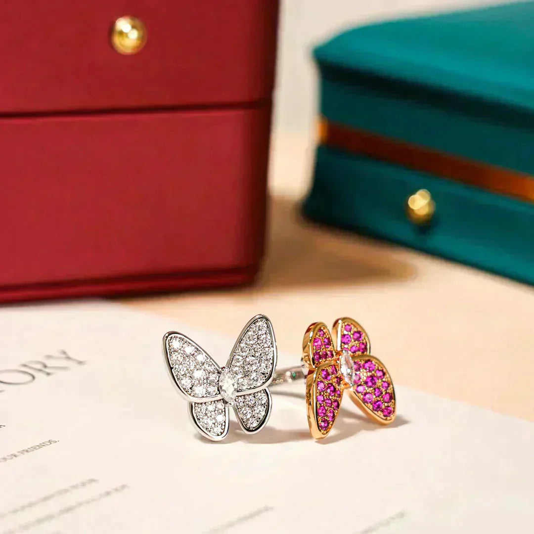 [LUXORA]TWIN BUTTERFLY DIAMOND RING