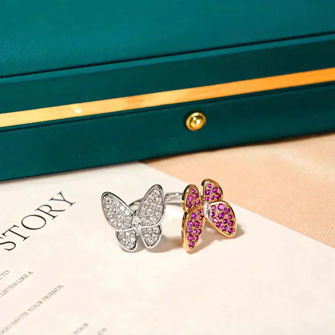 [LUXORA]TWIN BUTTERFLY DIAMOND RING