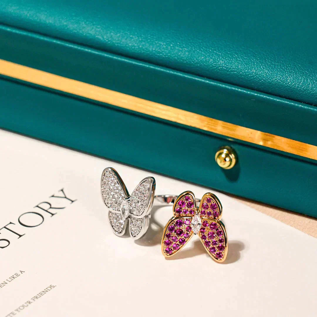 [LUXORA]TWIN BUTTERFLY DIAMOND RING