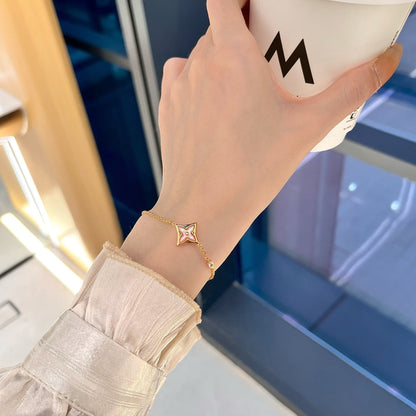 [LUXORA]STAR 1 DIAMOND PINK GOLD BRACELET