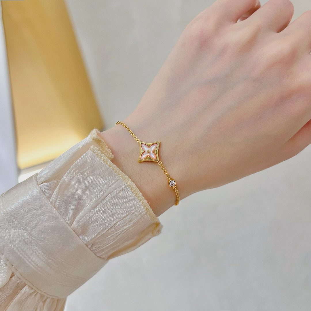 [LUXORA]STAR 1 DIAMOND PINK GOLD BRACELET