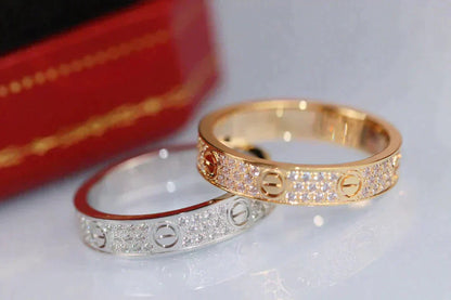 [LUXORA]LOVE RING 3.6MM DIAMOND PAVED