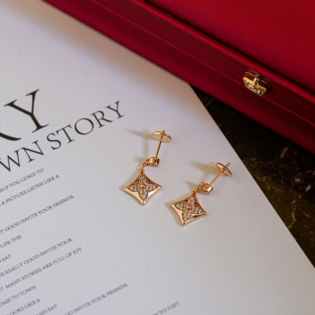 [LUXORA]STAR DIAMONDS EARRINGS GOLD
